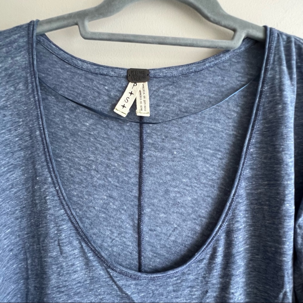 Free people blue long sleeve - Picture 6 of 7